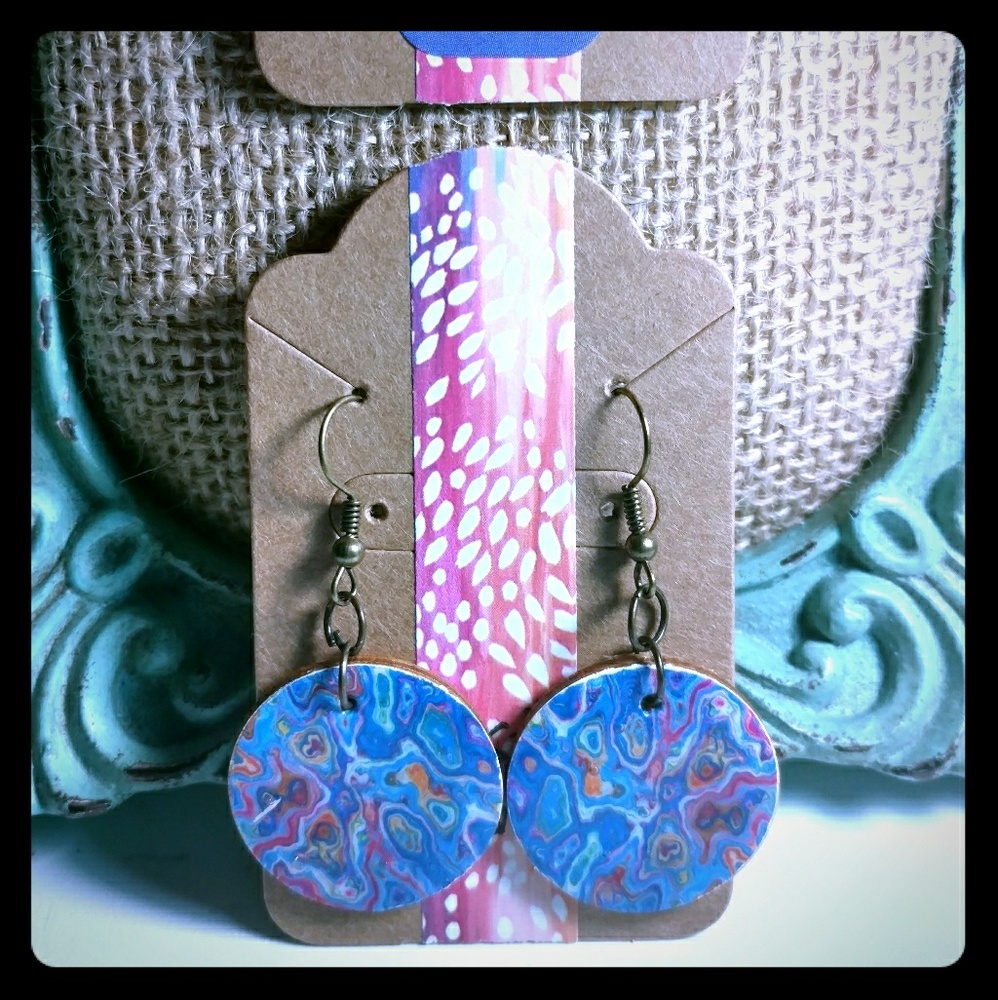 Marble Print Earrings